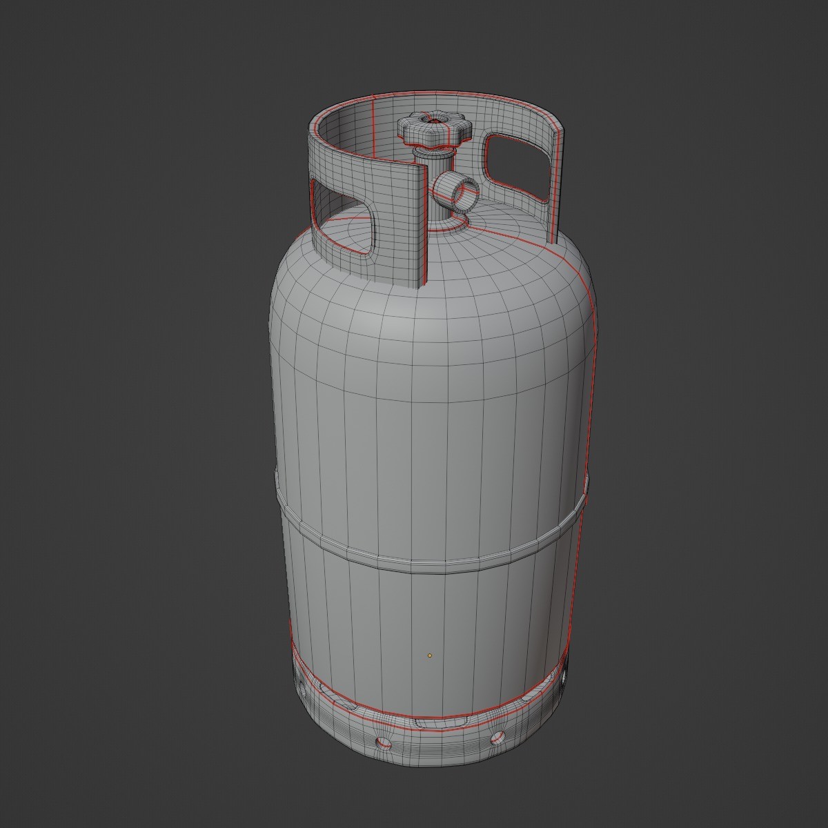 Dirty Gas Cylinder - Mid-Poly Game-Ready 3D Model