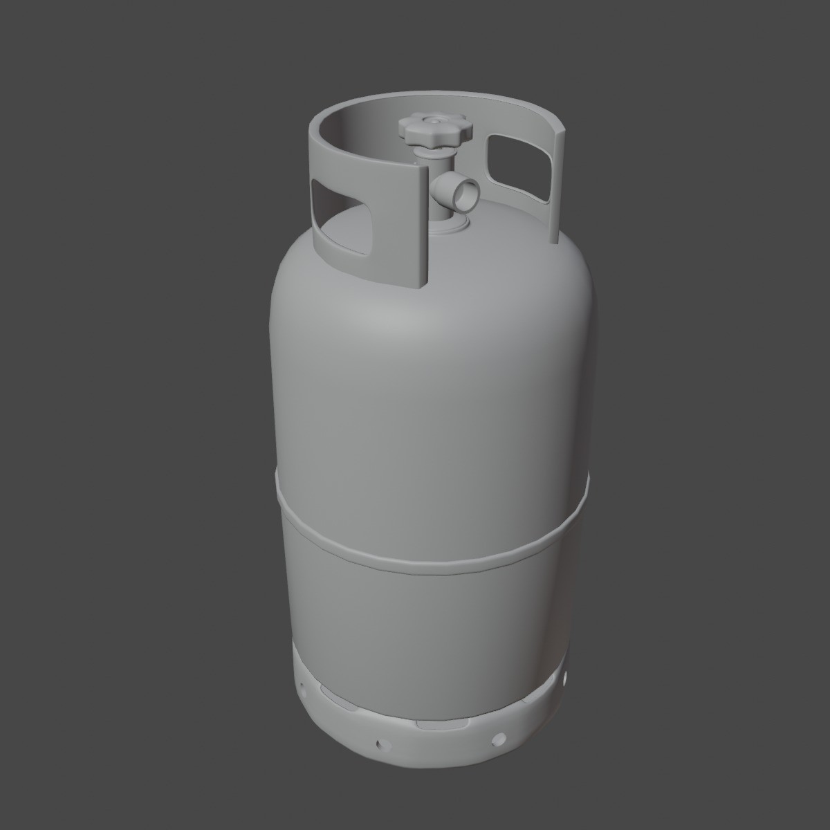 Dirty Gas Cylinder - Mid-Poly Game-Ready 3D Model - View 10