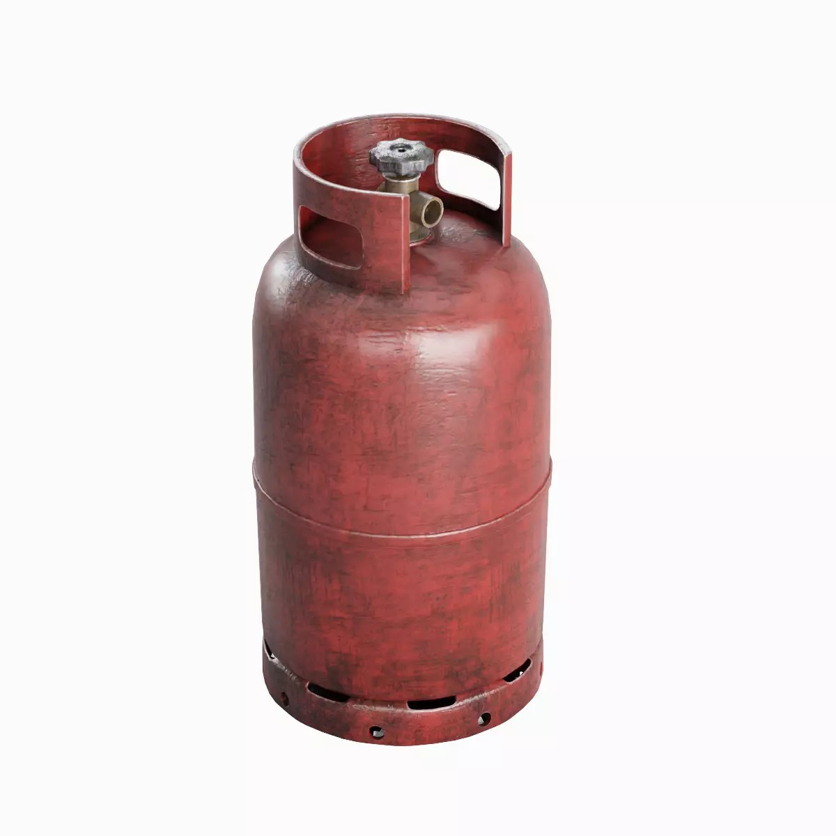 Dirty Gas Cylinder - Mid-Poly Game-Ready 3D Model - View 2