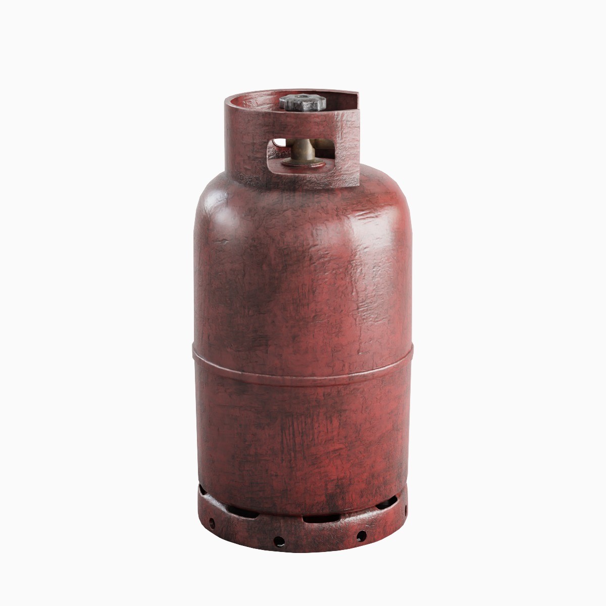 Dirty Gas Cylinder - Mid-Poly Game-Ready 3D Model - View 3