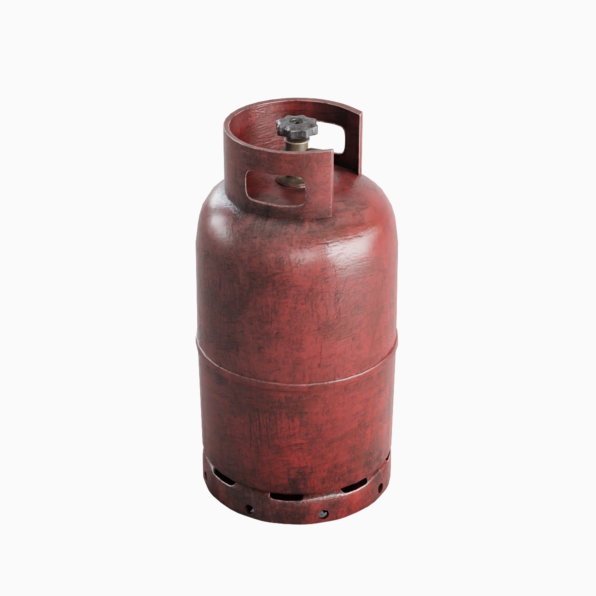 Dirty Gas Cylinder - Mid-Poly Game-Ready 3D Model - View 6