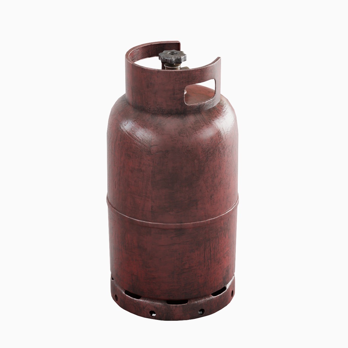 Dirty Gas Cylinder - Mid-Poly Game-Ready 3D Model - View 7