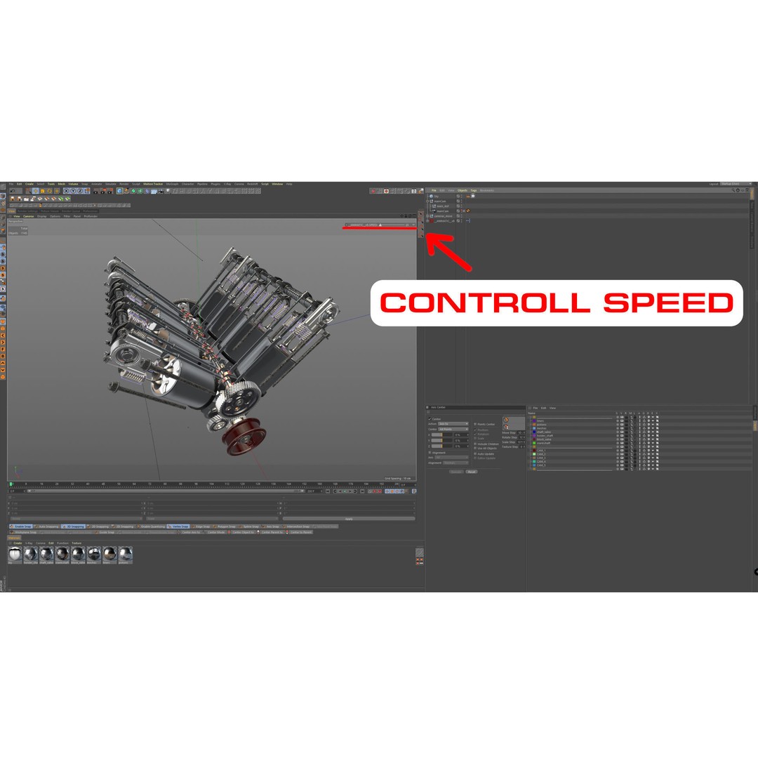 V8 Engine 3D Model – Animated Vehicle Part, FBX, PBR Textures - View 30
