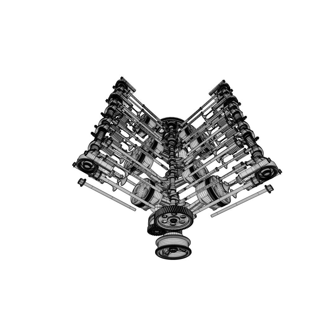 V8 Engine 3D Model – Animated Vehicle Part, FBX, PBR Textures - View 40
