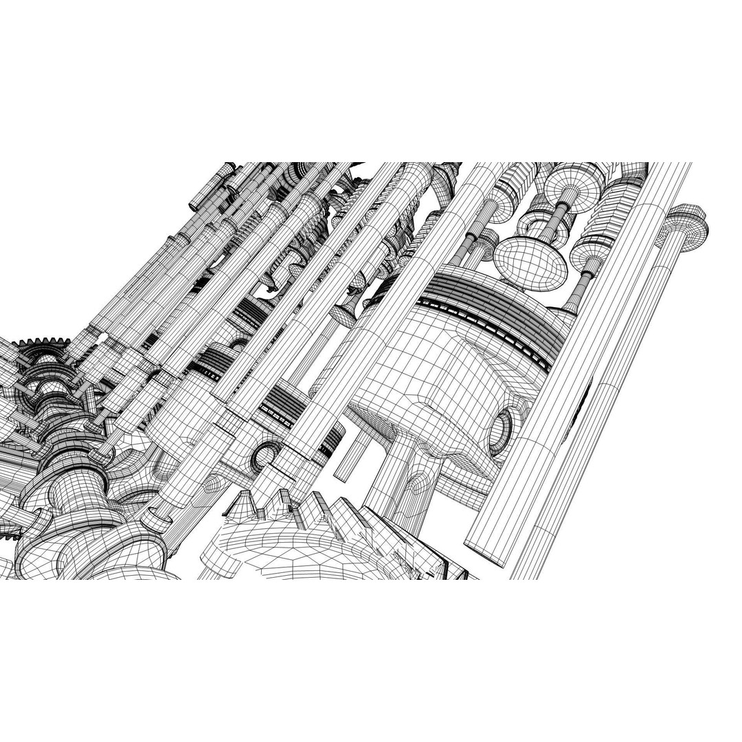 V8 Engine 3D Model – Animated Vehicle Part, FBX, PBR Textures - View 43