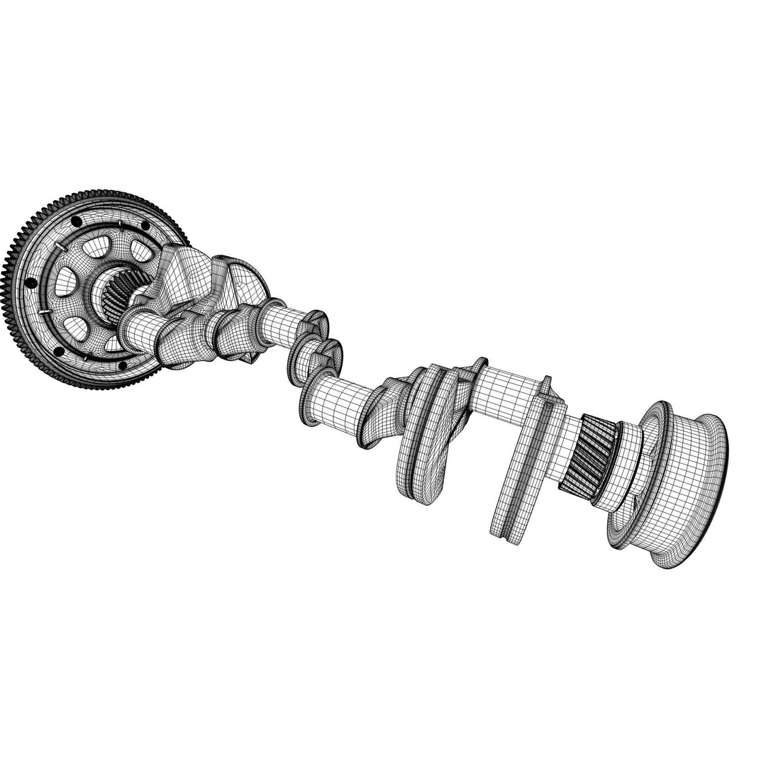 V8 Engine 3D Model – Animated Vehicle Part, FBX, PBR Textures - View 46