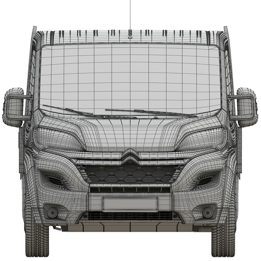 Citroen Jumper L4H1 3D Model – Low Roof Commercial Van, FBX, OBJ - View 19