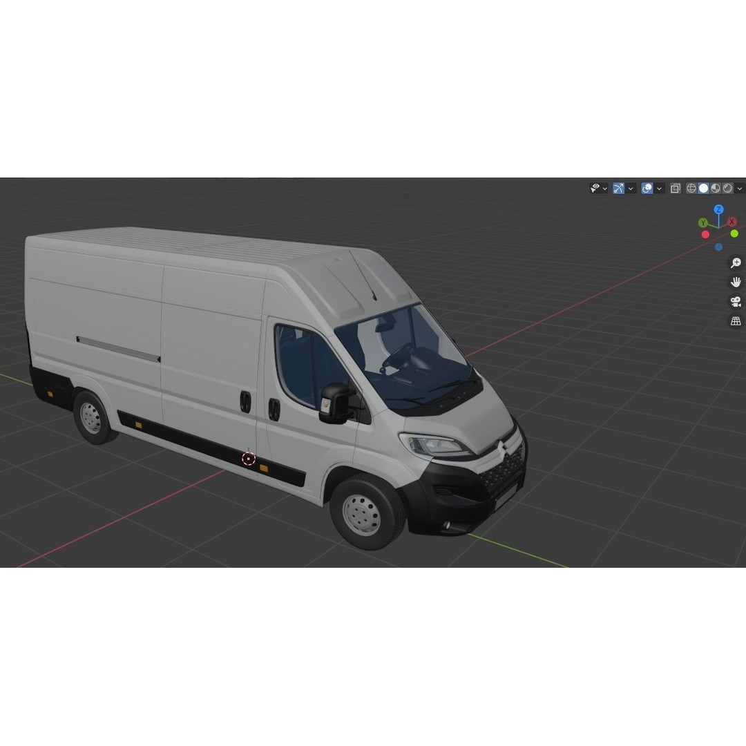 Citroen Jumper L4H2 Van 3D Model – Detailed Commercial Vehicle, FBX, OBJ