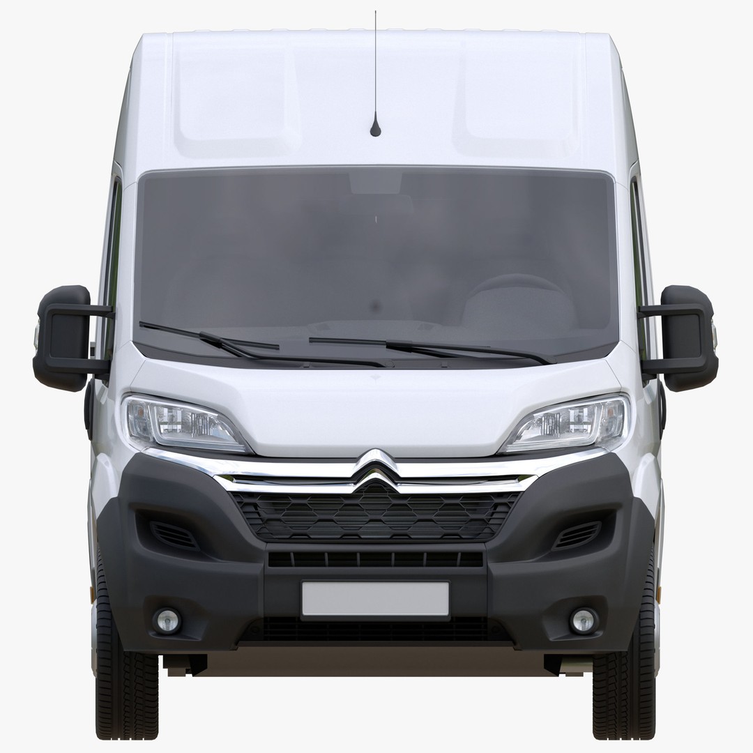 Citroen Jumper L4H2 Van 3D Model – Detailed Commercial Vehicle, FBX, OBJ - View 10