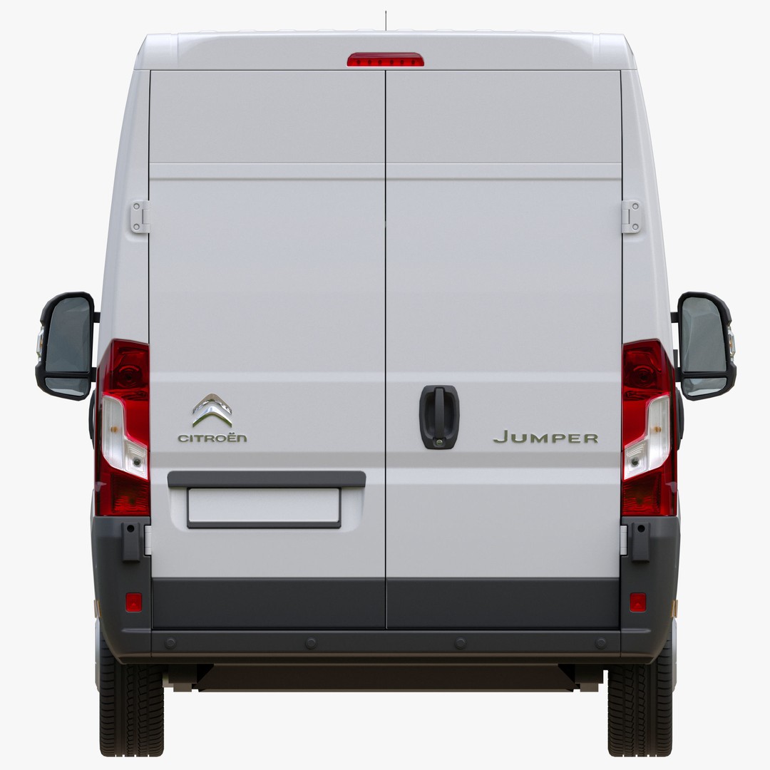 Citroen Jumper L4H2 Van 3D Model – Detailed Commercial Vehicle, FBX, OBJ - View 11