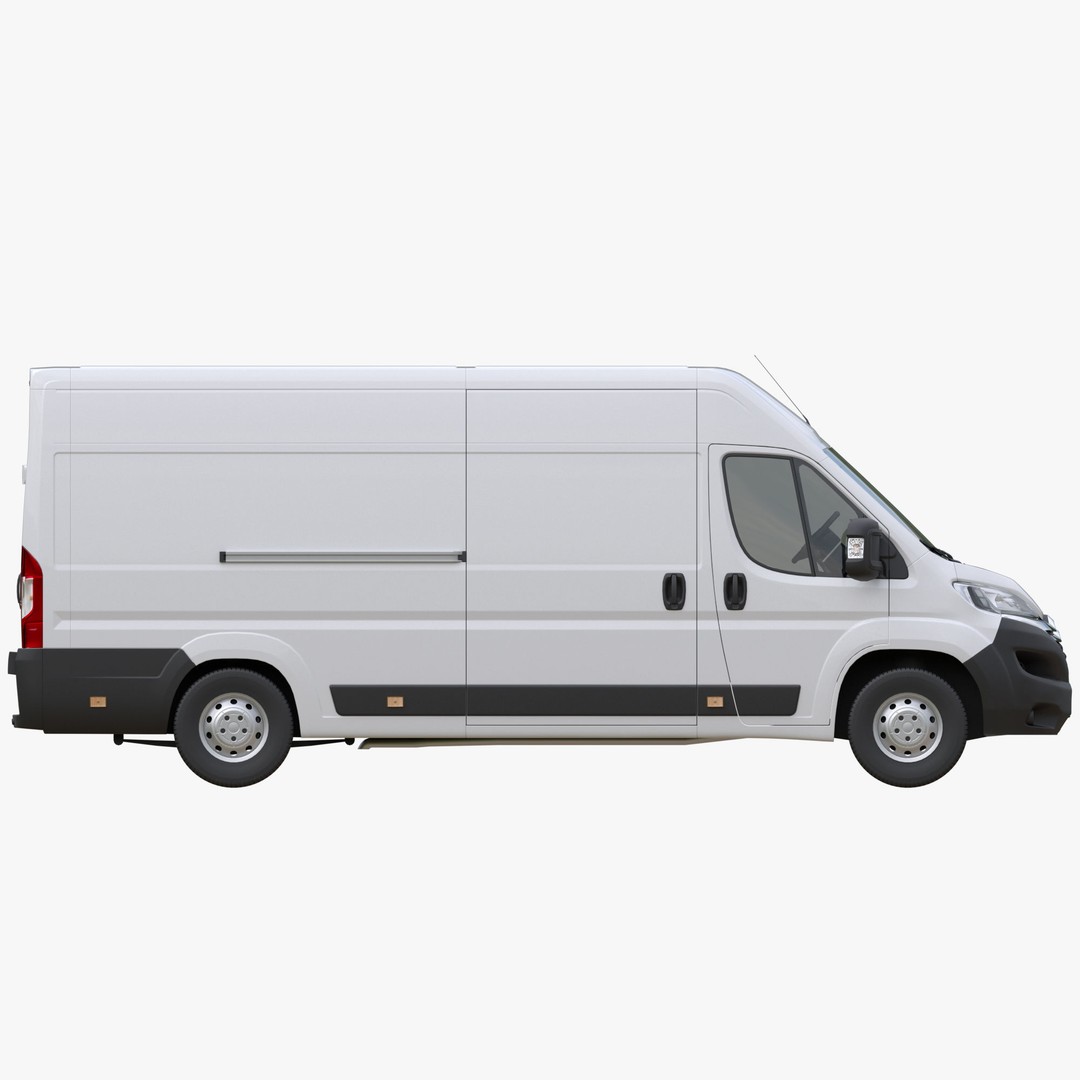 Citroen Jumper L4H2 Van 3D Model – Detailed Commercial Vehicle, FBX, OBJ - View 12