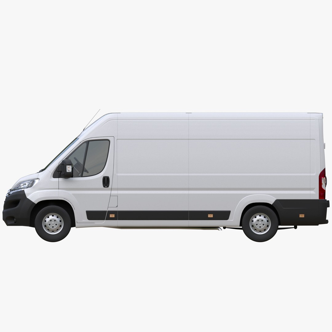 Citroen Jumper L4H2 Van 3D Model – Detailed Commercial Vehicle, FBX, OBJ - View 13