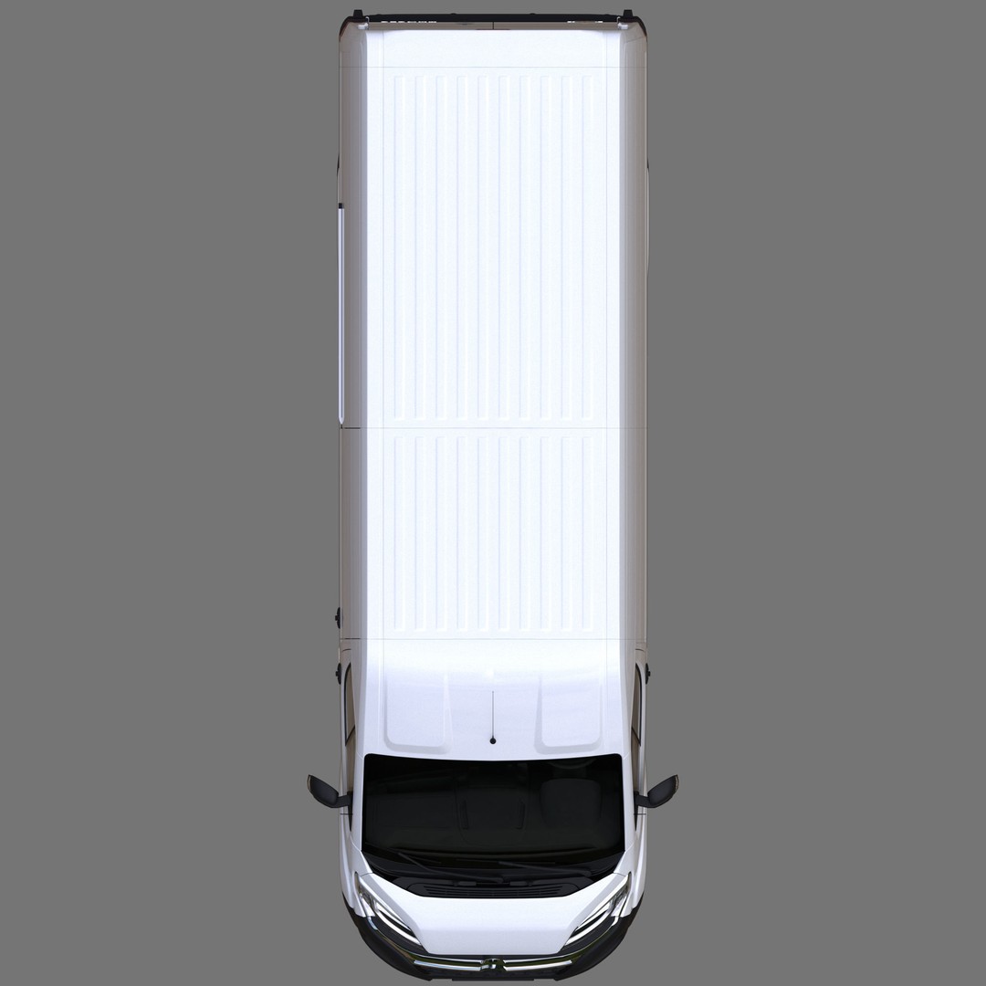 Citroen Jumper L4H2 Van 3D Model – Detailed Commercial Vehicle, FBX, OBJ - View 14