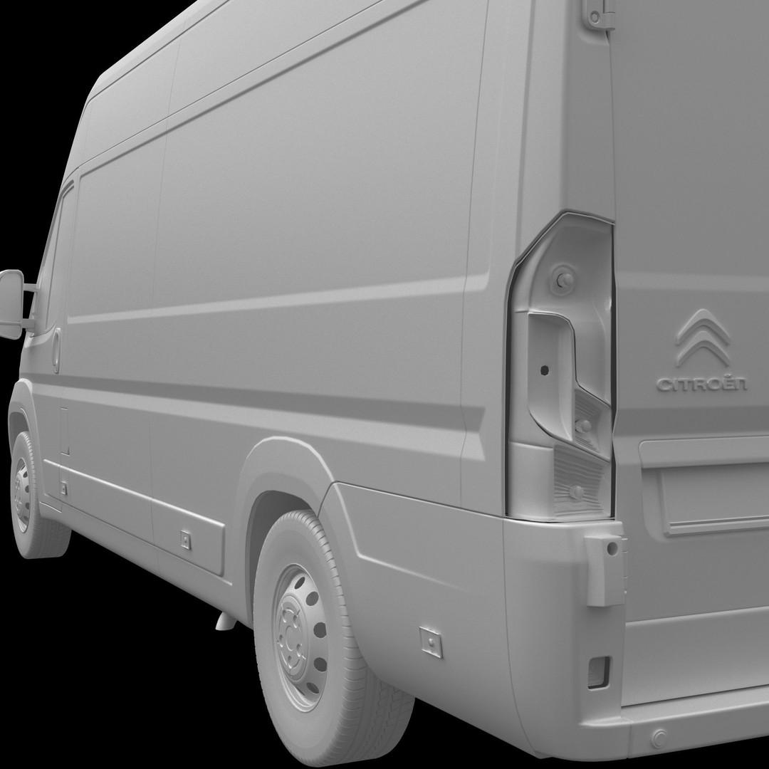 Citroen Jumper L4H2 Van 3D Model – Detailed Commercial Vehicle, FBX, OBJ - View 17
