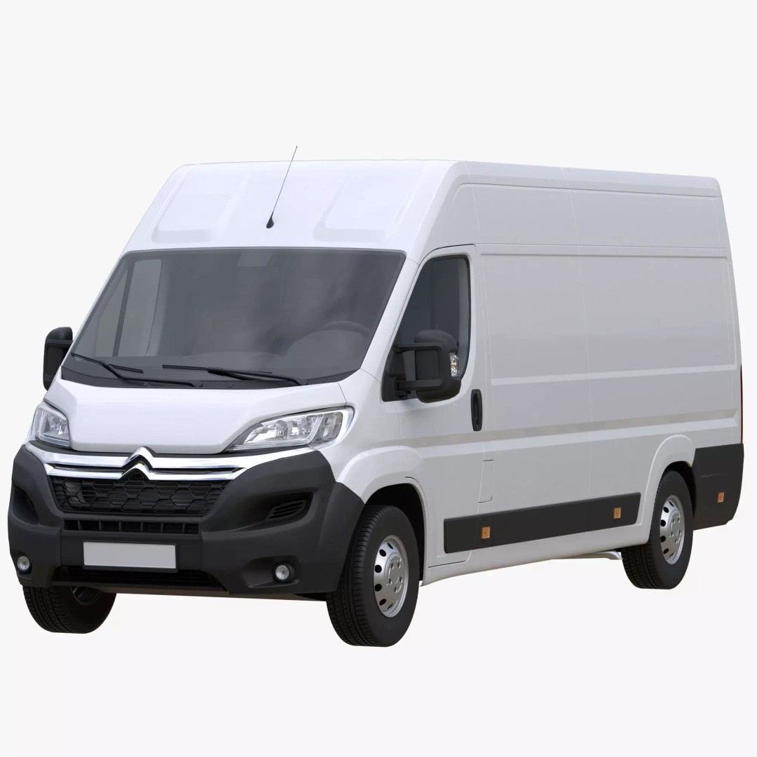 Citroen Jumper L4H2 Van 3D Model – Detailed Commercial Vehicle, FBX, OBJ - View 2