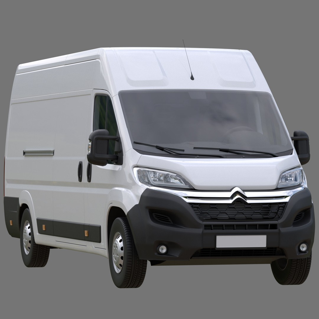 Citroen Jumper L4H2 Van 3D Model – Detailed Commercial Vehicle, FBX, OBJ - View 3