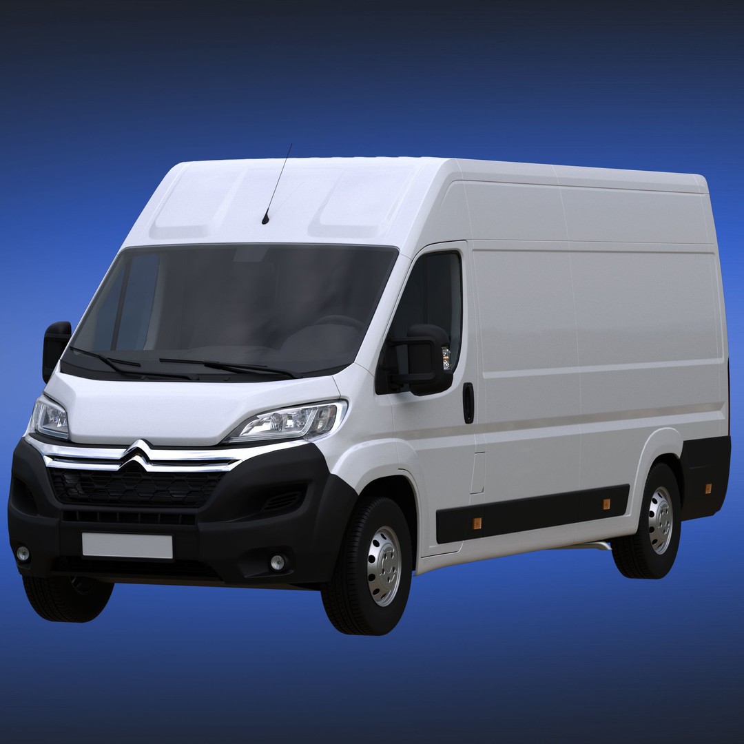 Citroen Jumper L4H2 Van 3D Model – Detailed Commercial Vehicle, FBX, OBJ - View 4