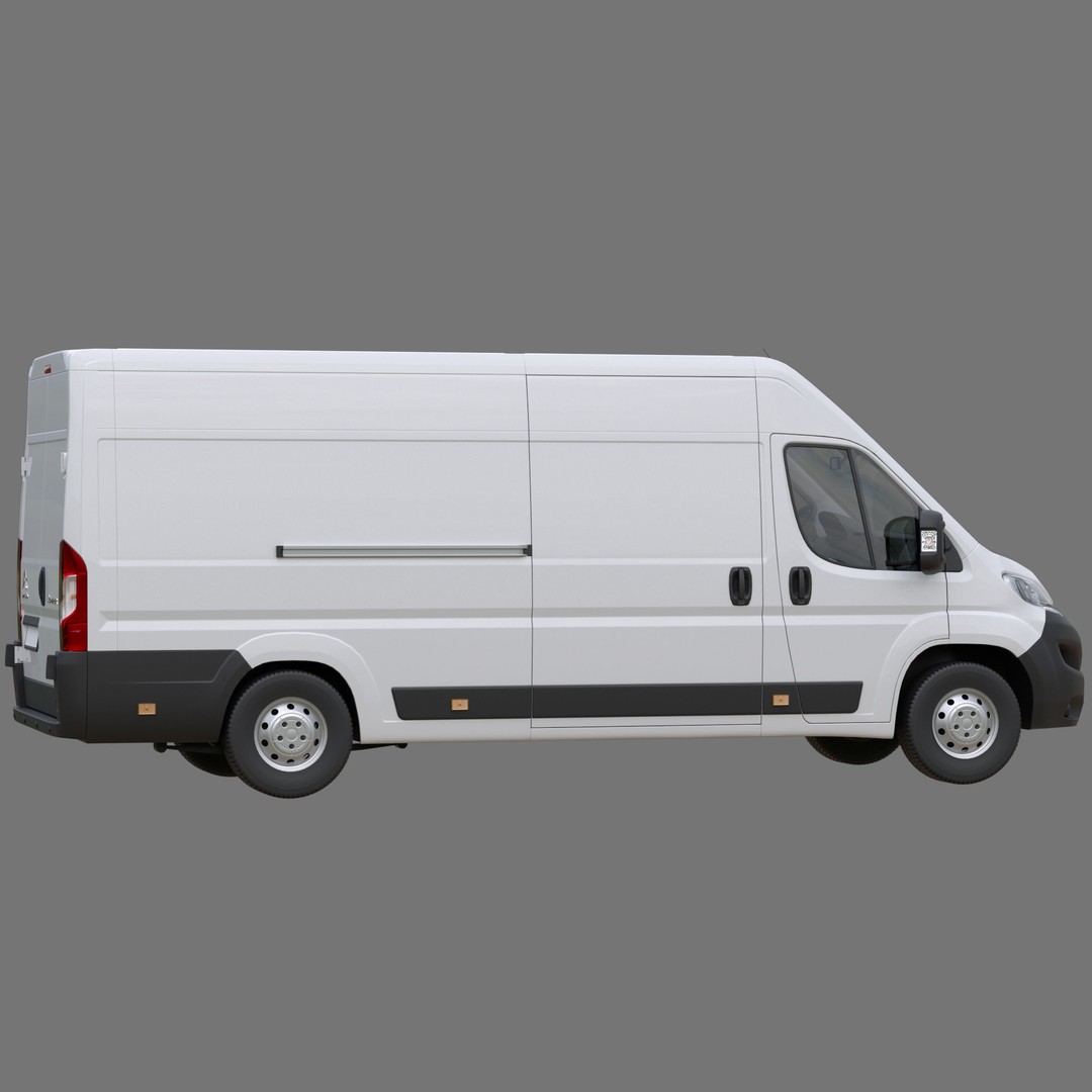 Citroen Jumper L4H2 Van 3D Model – Detailed Commercial Vehicle, FBX, OBJ - View 5