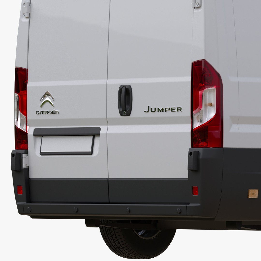 Citroen Jumper L4H2 Van 3D Model – Detailed Commercial Vehicle, FBX, OBJ - View 8