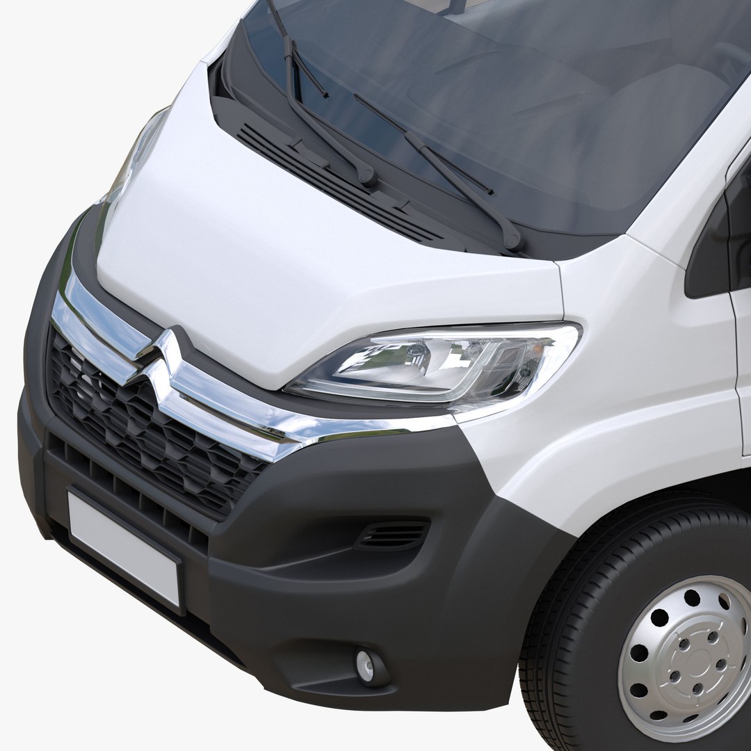 Citroen Jumper L4H2 Van 3D Model – Detailed Commercial Vehicle, FBX, OBJ - View 9