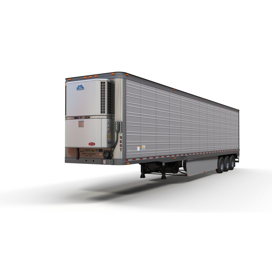 Refrigerated Trailer 3D Model – Low Poly Game Ready Asset, FBX - View 10