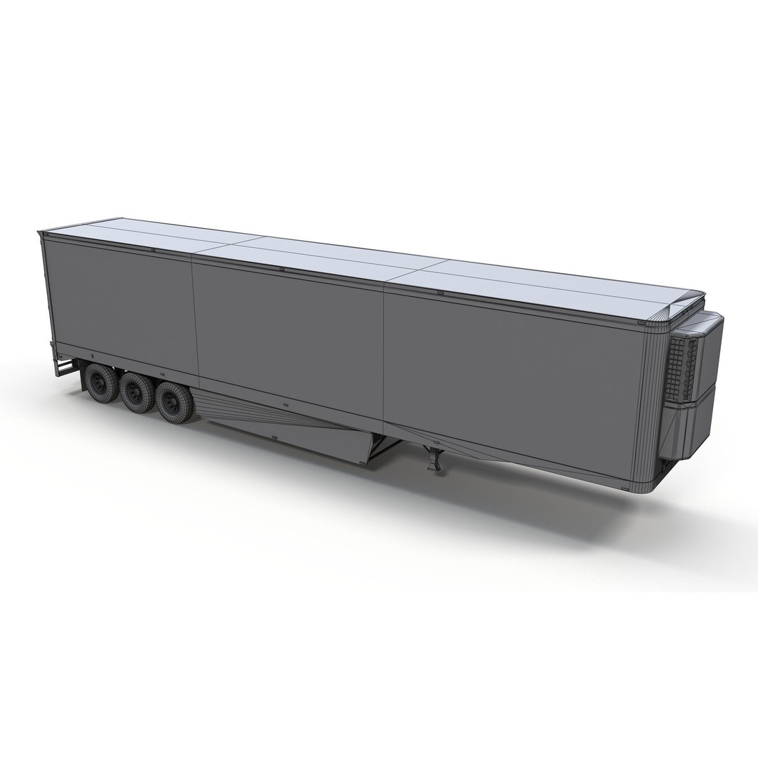 Refrigerated Trailer 3D Model – Low Poly Game Ready Asset, FBX - View 16