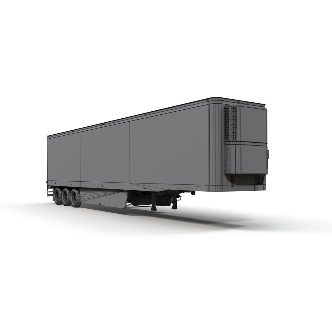 Refrigerated Trailer 3D Model – Low Poly Game Ready Asset, FBX - View 17