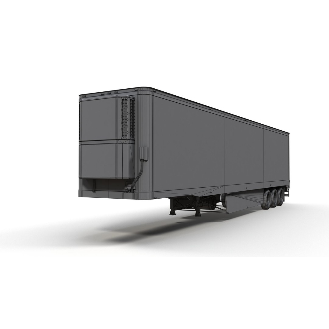 Refrigerated Trailer 3D Model – Low Poly Game Ready Asset, FBX - View 18