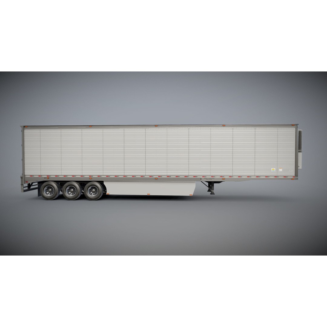 Refrigerated Trailer 3D Model – Low Poly Game Ready Asset, FBX - View 20