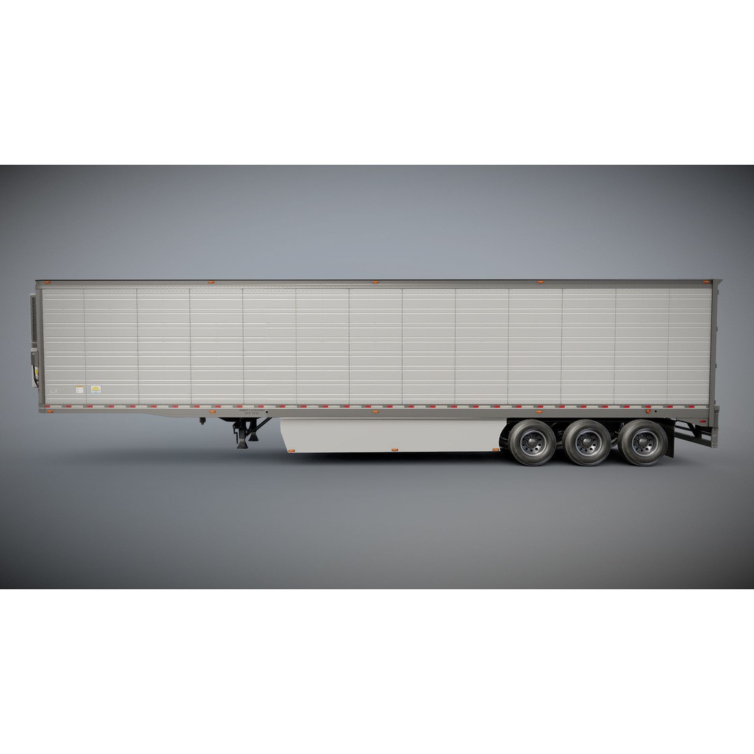 Refrigerated Trailer 3D Model – Low Poly Game Ready Asset, FBX - View 21