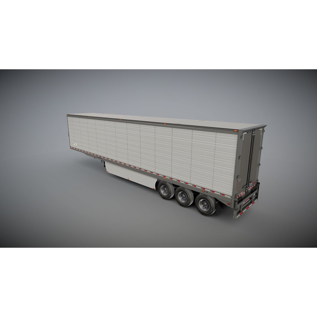 Refrigerated Trailer 3D Model – Low Poly Game Ready Asset, FBX - View 22