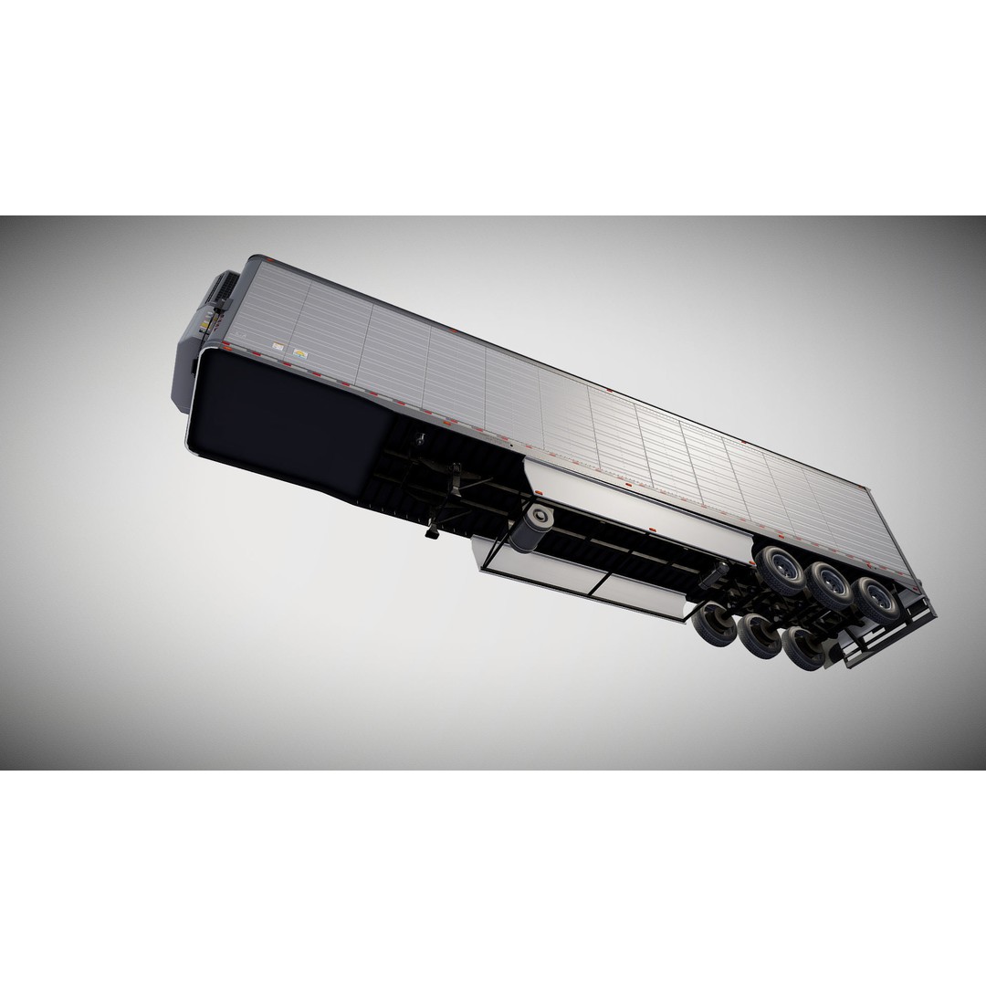 Refrigerated Trailer 3D Model – Low Poly Game Ready Asset, FBX - View 24