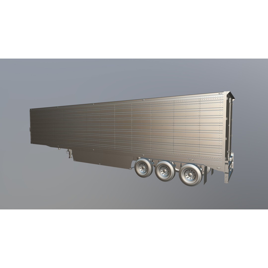 Refrigerated Trailer 3D Model – Low Poly Game Ready Asset, FBX - View 28