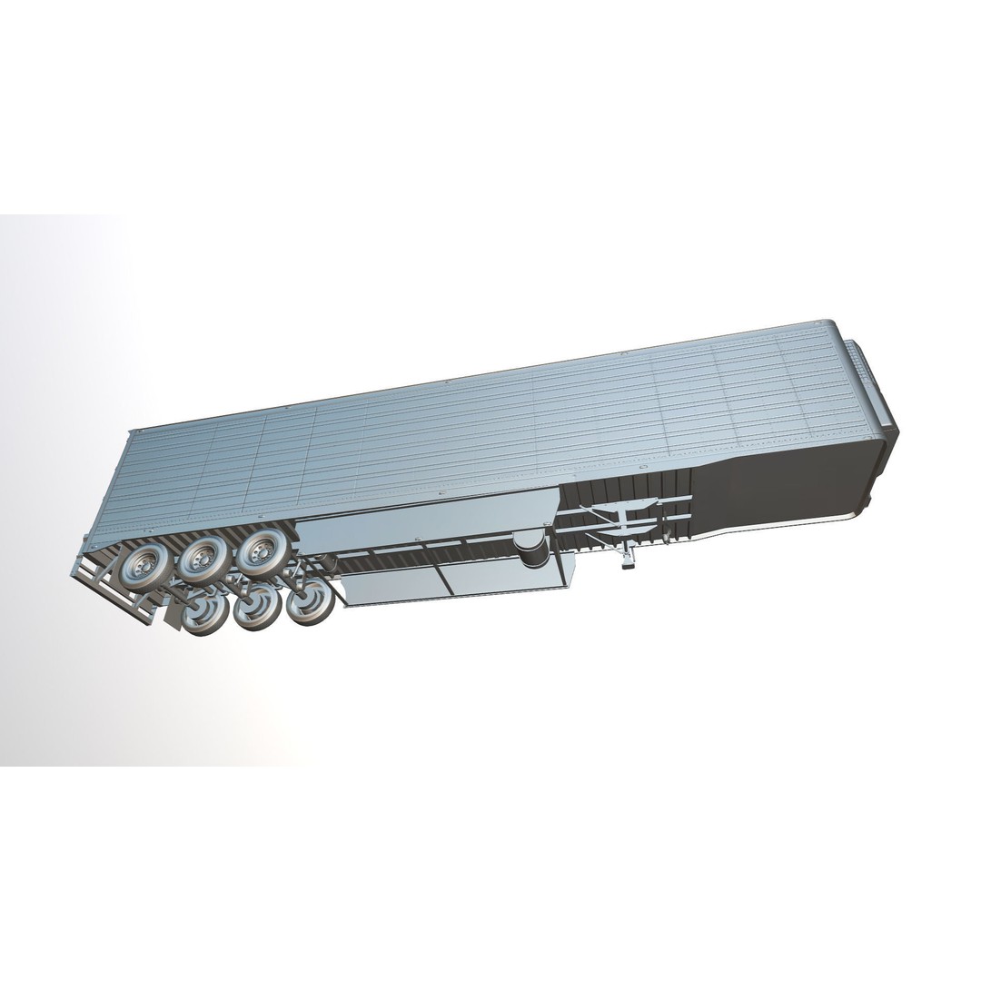 Refrigerated Trailer 3D Model – Low Poly Game Ready Asset, FBX - View 30