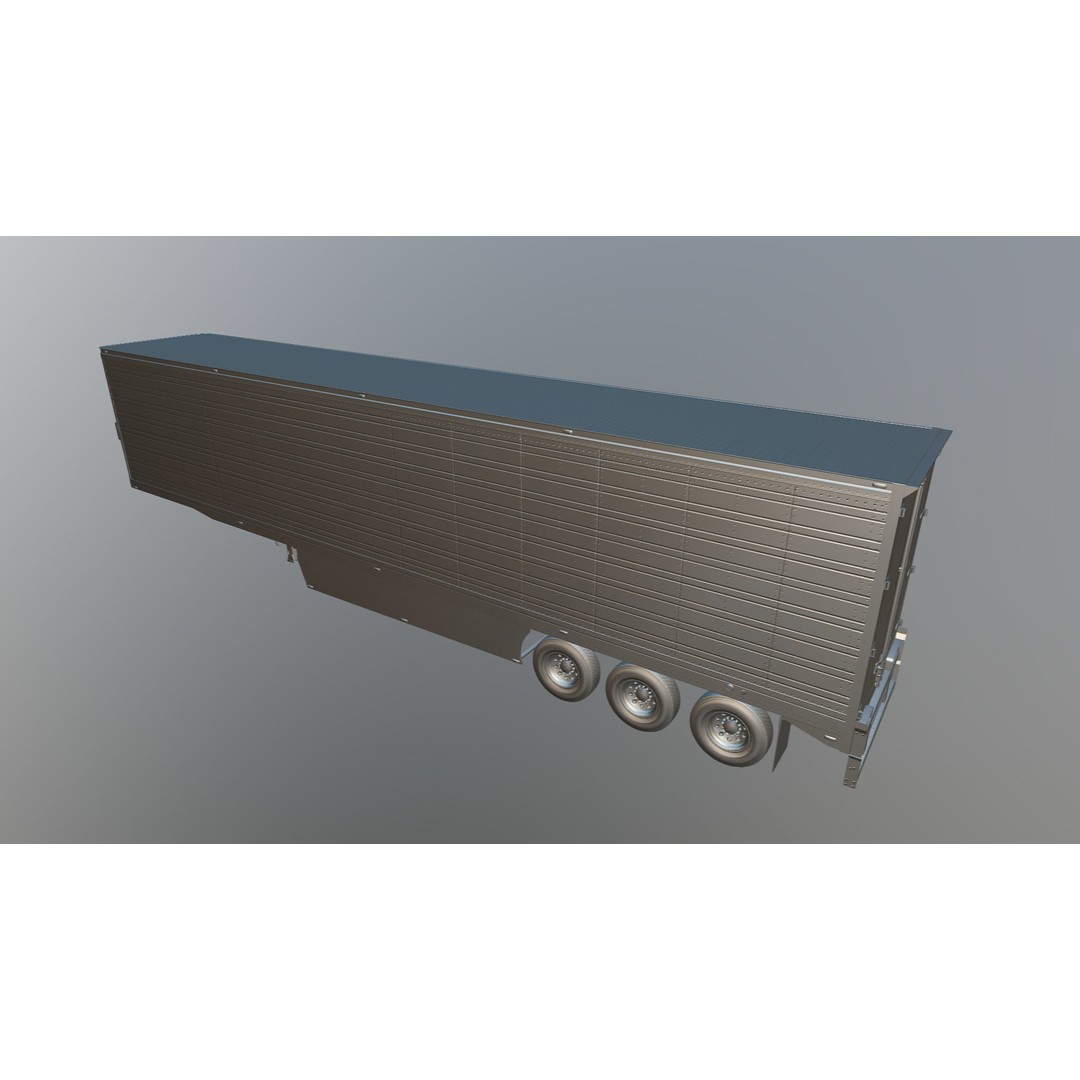 Refrigerated Trailer 3D Model – Low Poly Game Ready Asset, FBX - View 31