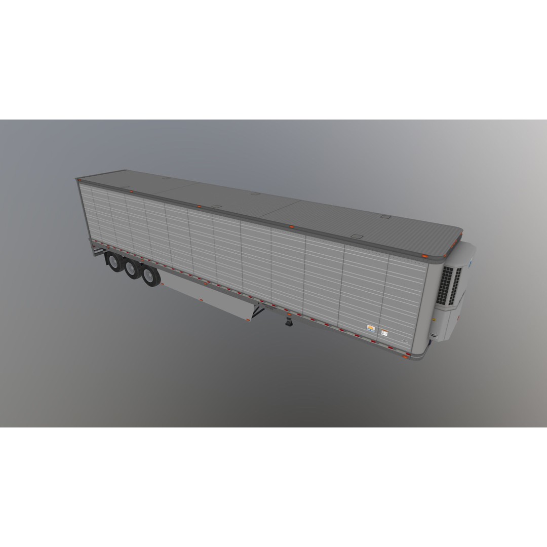 Refrigerated Trailer 3D Model – Low Poly Game Ready Asset, FBX - View 33