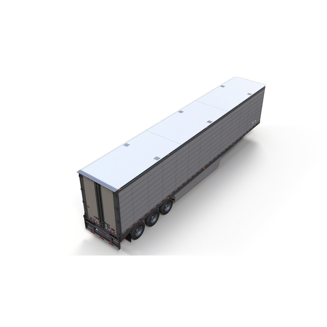 Refrigerated Trailer 3D Model – Low Poly Game Ready Asset, FBX - View 5