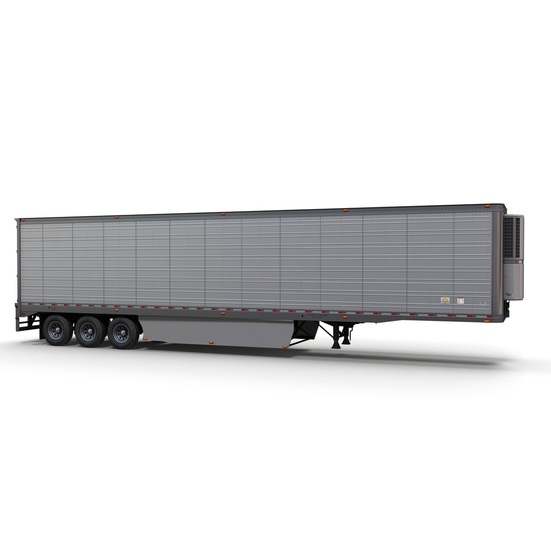 Refrigerated Trailer 3D Model – Low Poly Game Ready Asset, FBX - View 6