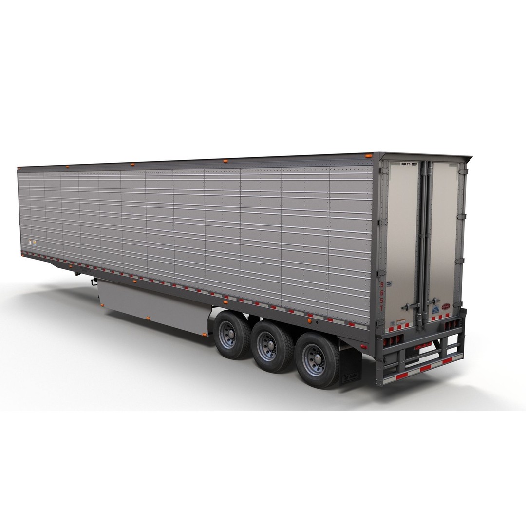 Refrigerated Trailer 3D Model – Low Poly Game Ready Asset, FBX - View 7