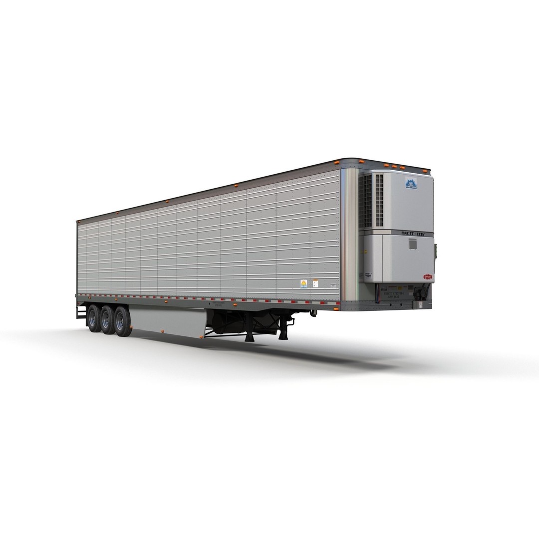 Refrigerated Trailer 3D Model – Low Poly Game Ready Asset, FBX - View 9