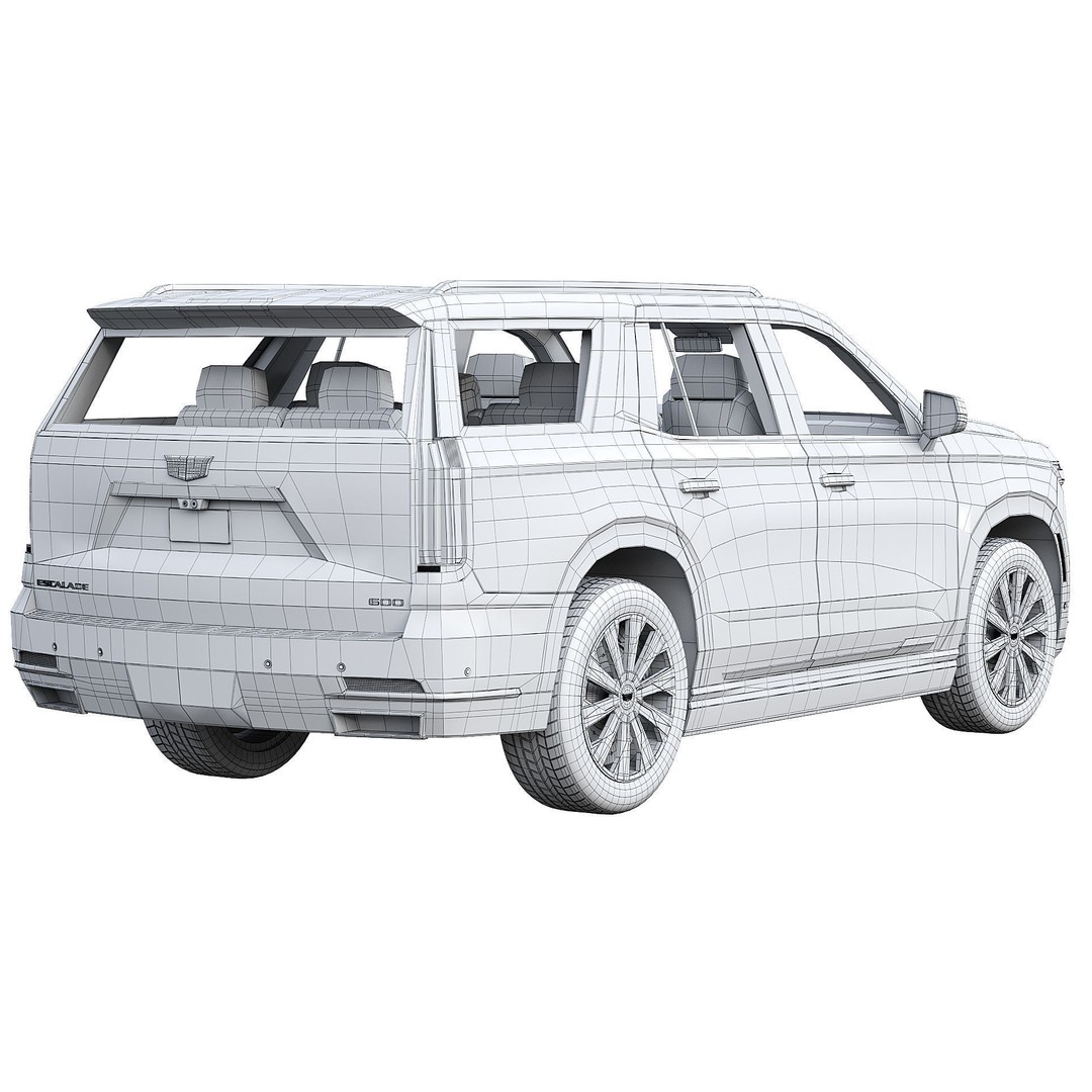 Cadillac Escalade 3D Model – Luxury SUV, PBR Textures, FBX