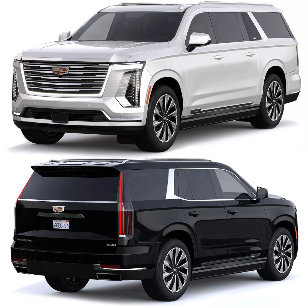Cadillac Escalade 3D Model – Luxury SUV, PBR Textures, FBX - View 2