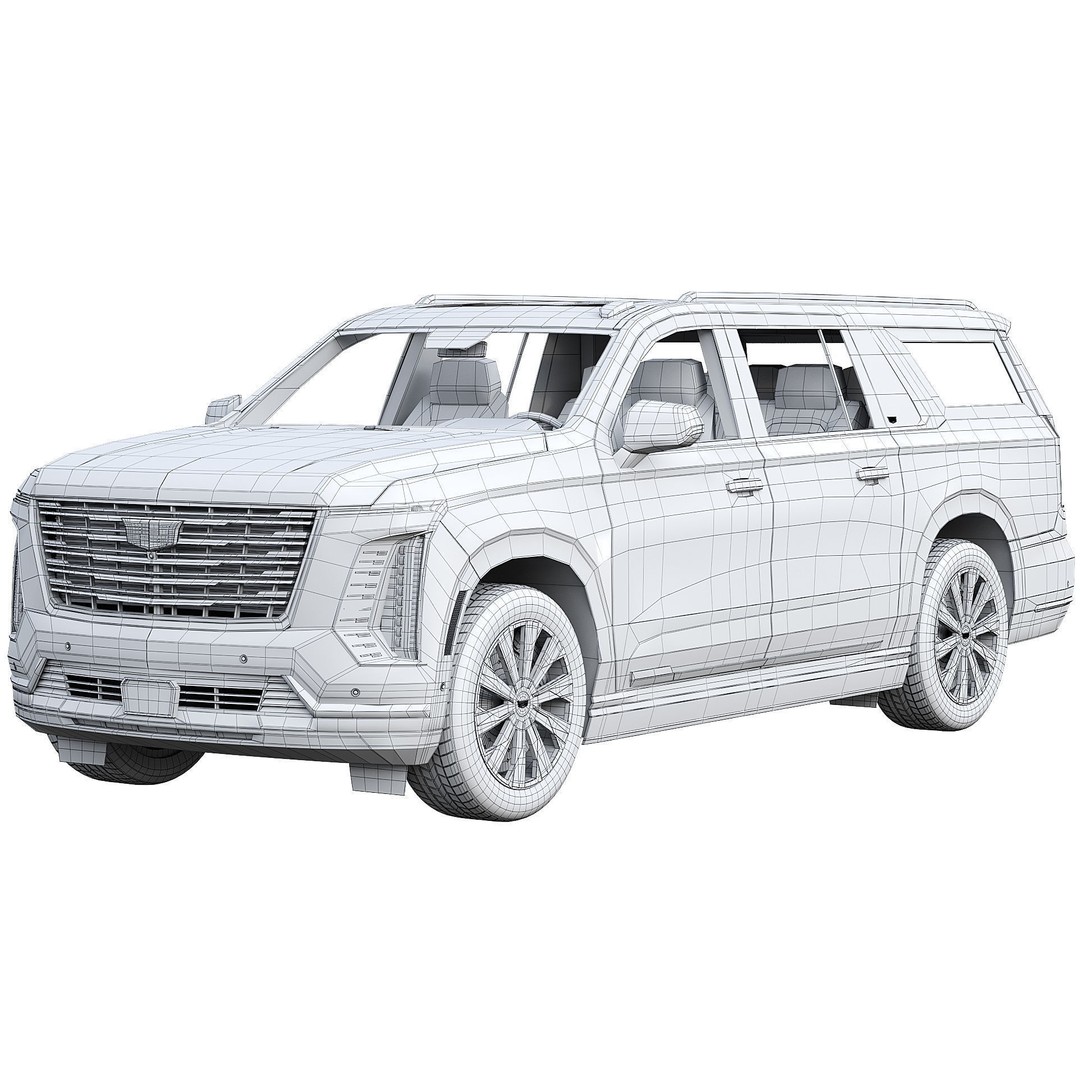 Cadillac Escalade 3D Model – Luxury SUV, PBR Textures, FBX - View 9