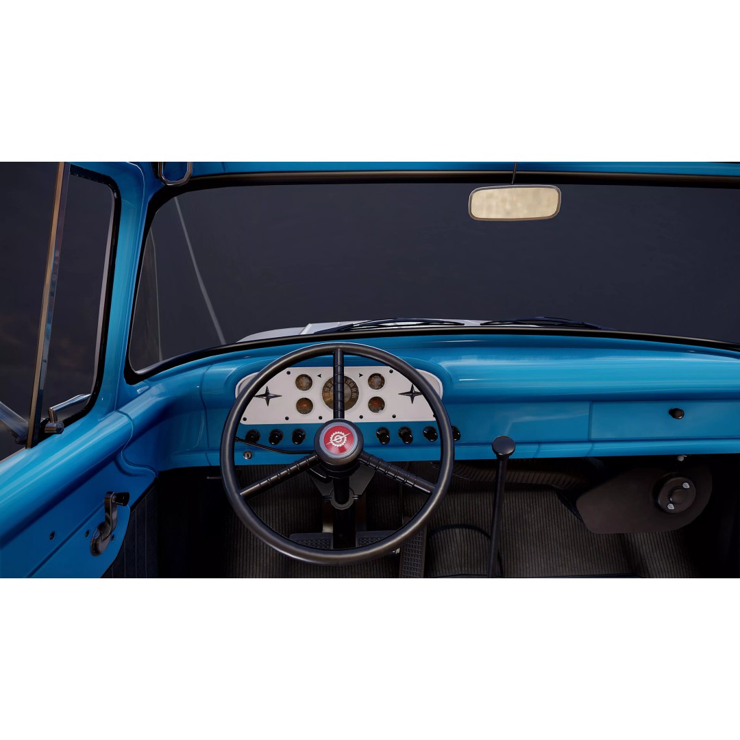 1950s American 4x4 Pickup Truck 3D Model – Low Poly Game Ready FBX - View 24