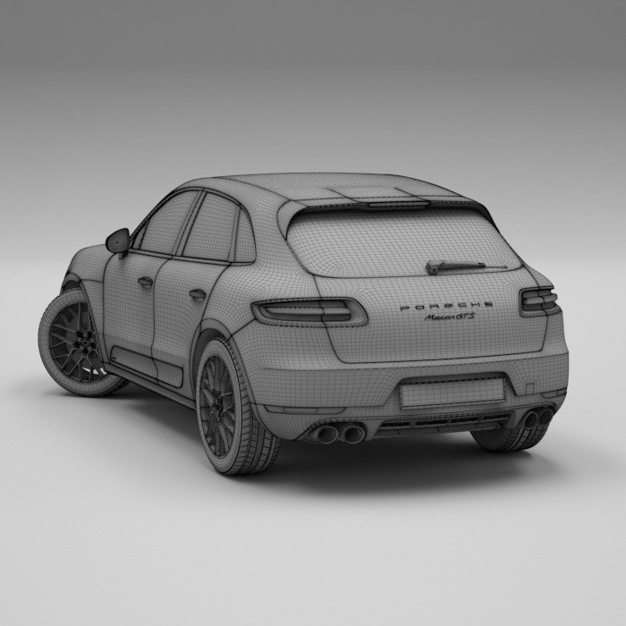 Porsche Macan GTS 3D Model – High Poly Game Asset, FBX, OBJ