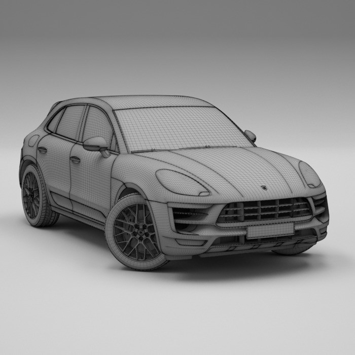 Porsche Macan GTS 3D Model – High Poly Game Asset, FBX, OBJ - View 10