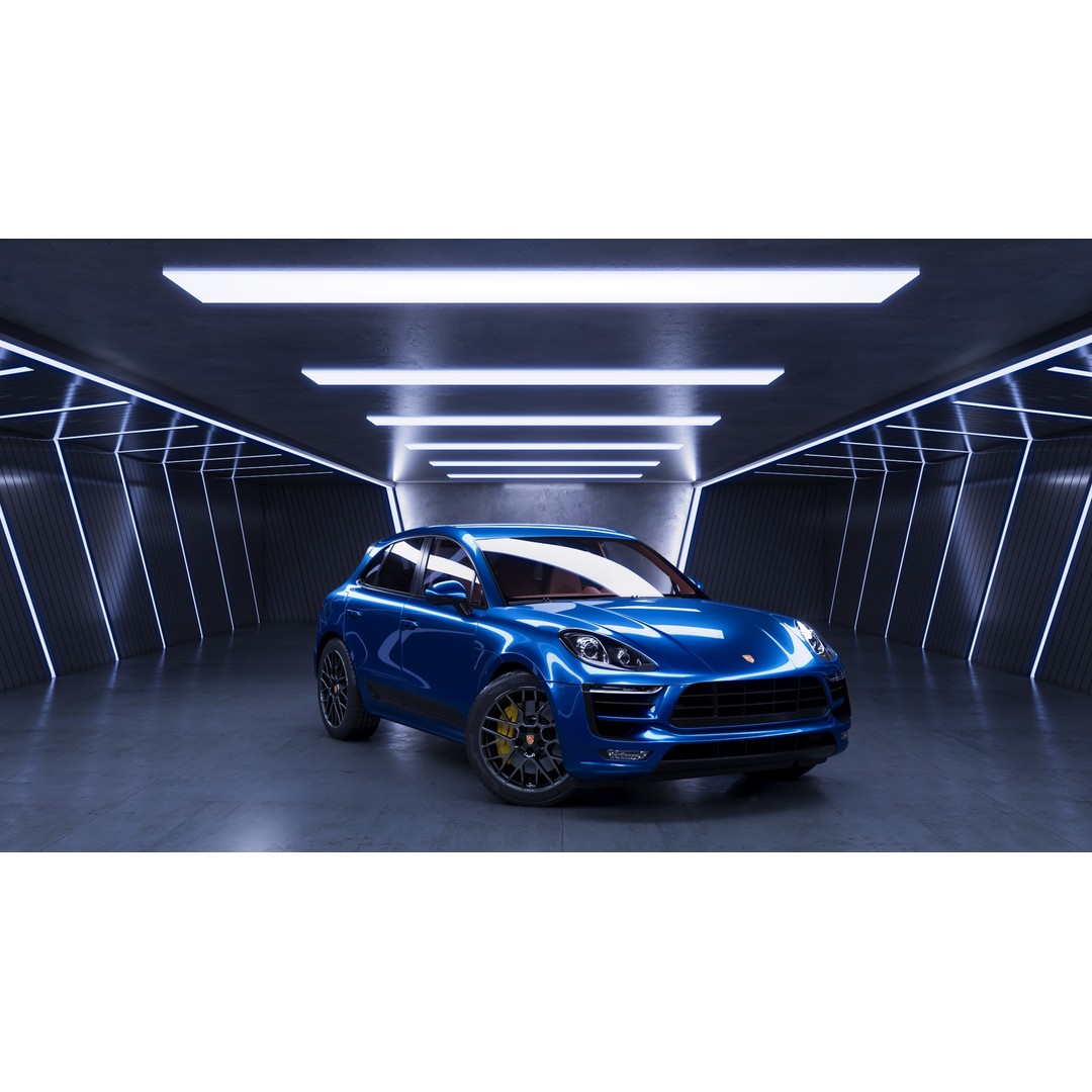 Porsche Macan GTS 3D Model – High Poly Game Asset, FBX, OBJ - View 3