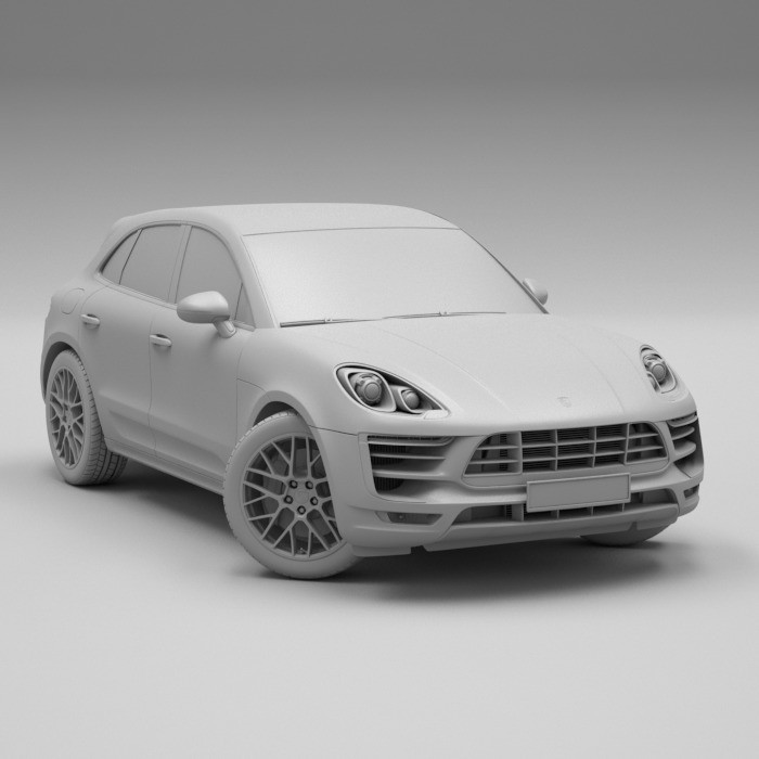 Porsche Macan GTS 3D Model – High Poly Game Asset, FBX, OBJ - View 8