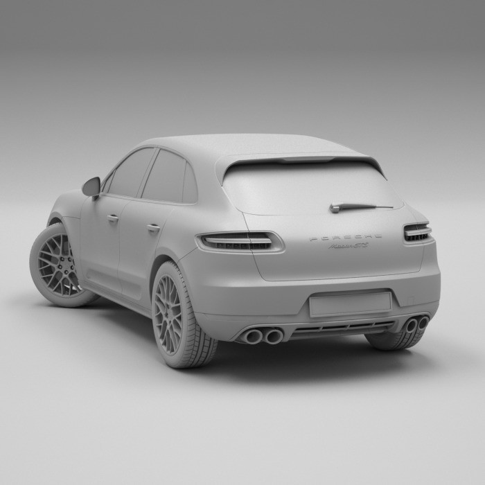 Porsche Macan GTS 3D Model – High Poly Game Asset, FBX, OBJ - View 9