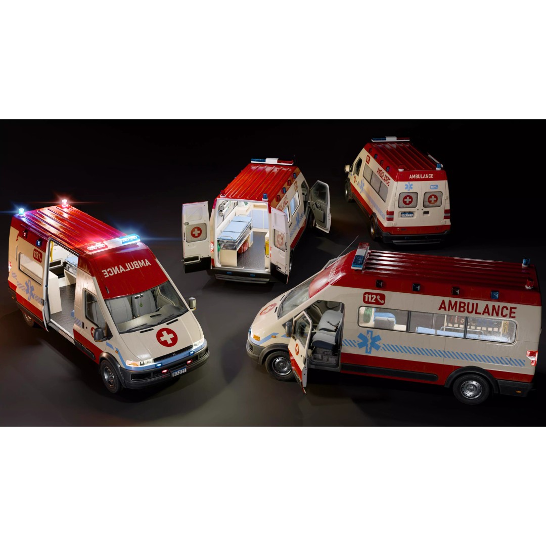 Service Van 3D Model – Low Poly Game Asset, FBX, PBR Textures - View 5